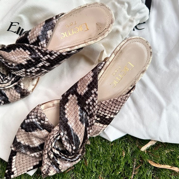 Elleme Paris Leather Knot kitten heel mules - Picture 7 of 9